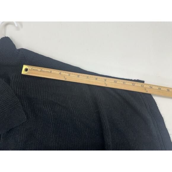 Specialty House Womens Sweater Cape One Size Black Top Button Vintage - Picture 7 of 10